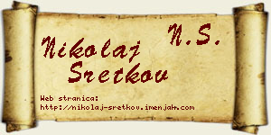 Nikolaj Sretkov vizit kartica